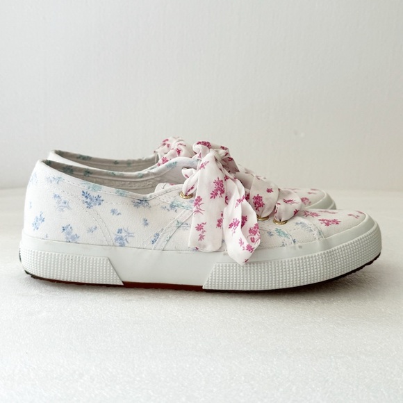 SUPERGA Floral Canvas Low Top Sneakers - Picture 8 of 12